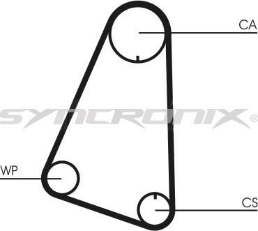 SYNCRONIX SY0633N - Зубчатый ремень ГРМ autospares.lv