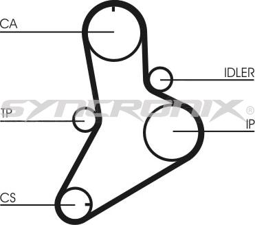 SYNCRONIX SY110622 - Комплект зубчатого ремня ГРМ autospares.lv