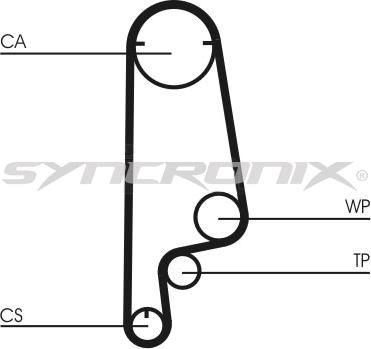 SYNCRONIX SY0627N - Зубчатый ремень ГРМ autospares.lv