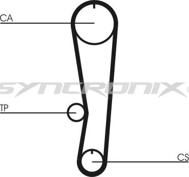 SYNCRONIX SY0895N - Зубчатый ремень ГРМ autospares.lv