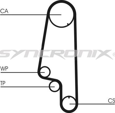 SYNCRONIX SY110845PE - Водяной насос + комплект зубчатого ремня ГРМ autospares.lv