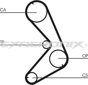 SYNCRONIX SY0749N - Зубчатый ремень ГРМ autospares.lv