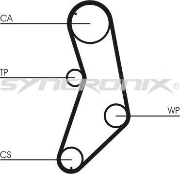 SYNCRONIX SY0745N - Зубчатый ремень ГРМ autospares.lv