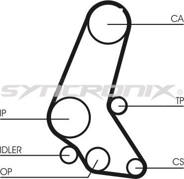 SYNCRONIX SY0748N - Зубчатый ремень ГРМ autospares.lv