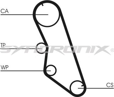 SYNCRONIX SY110754PE - Водяной насос + комплект зубчатого ремня ГРМ autospares.lv