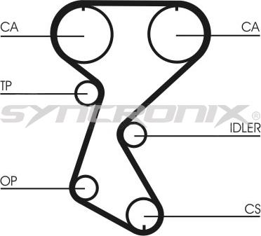 SYNCRONIX SY0760N - Зубчатый ремень ГРМ autospares.lv