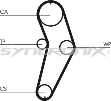 SYNCRONIX SY0709N - Зубчатый ремень ГРМ autospares.lv