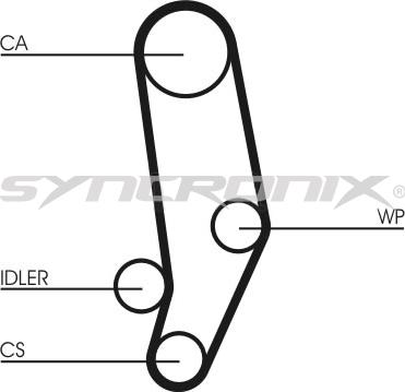 SYNCRONIX SY110704 - Комплект зубчатого ремня ГРМ autospares.lv