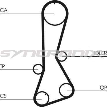 SYNCRONIX SY0706N - Зубчатый ремень ГРМ autospares.lv