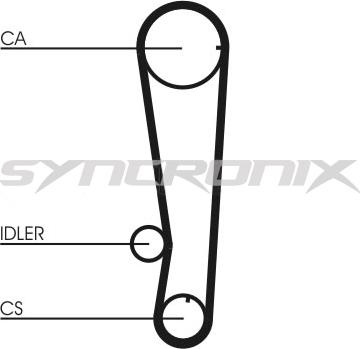 SYNCRONIX SY0715N - Зубчатый ремень ГРМ autospares.lv