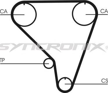 SYNCRONIX SY0789N - Зубчатый ремень ГРМ autospares.lv