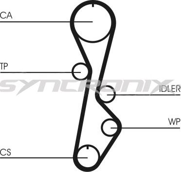 SYNCRONIX SY0785N - Зубчатый ремень ГРМ autospares.lv