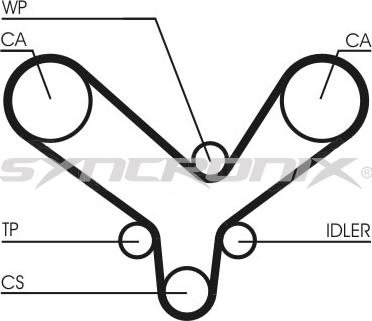 SYNCRONIX SY210726 - Комплект зубчатого ремня ГРМ autospares.lv