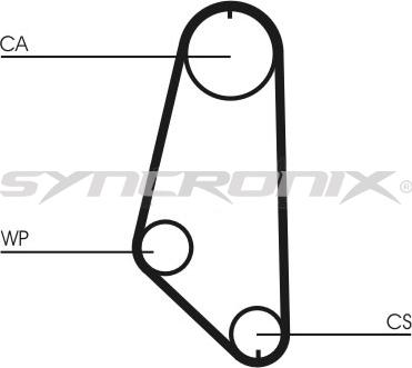 SYNCRONIX SY0720N - Зубчатый ремень ГРМ autospares.lv