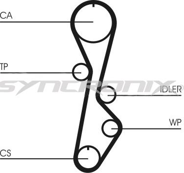 SYNCRONIX SY110774 - Комплект зубчатого ремня ГРМ autospares.lv