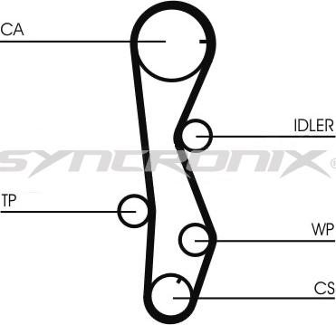 SYNCRONIX SY1099N - Зубчатый ремень ГРМ autospares.lv