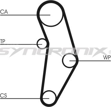 SYNCRONIX SY1049N - Зубчатый ремень ГРМ autospares.lv