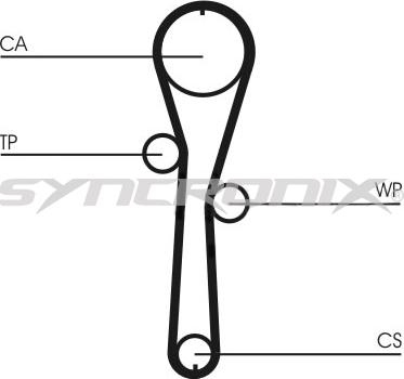 SYNCRONIX SY1101045 - Комплект зубчатого ремня ГРМ autospares.lv