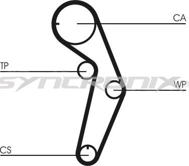 SYNCRONIX SY1048N - Зубчатый ремень ГРМ autospares.lv