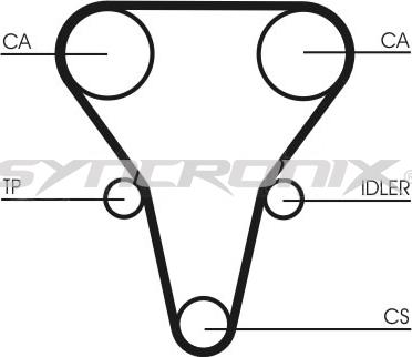 SYNCRONIX SY1069N - Зубчатый ремень ГРМ autospares.lv