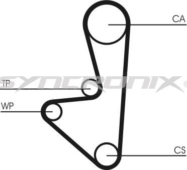 SYNCRONIX SY1101066PE - Водяной насос + комплект зубчатого ремня ГРМ autospares.lv