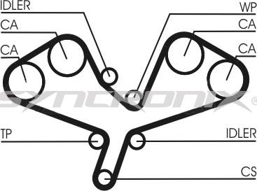 SYNCRONIX SY1068N - Зубчатый ремень ГРМ autospares.lv