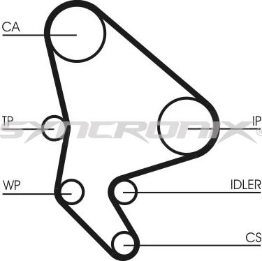 SYNCRONIX SY1063N - Зубчатый ремень ГРМ autospares.lv