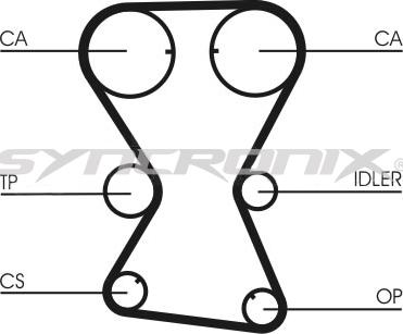 SYNCRONIX SY1000N - Зубчатый ремень ГРМ autospares.lv