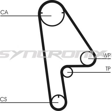 SYNCRONIX SY1001N - Зубчатый ремень ГРМ autospares.lv