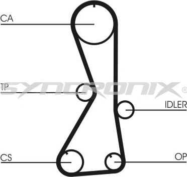 SYNCRONIX SY1101016 - Комплект зубчатого ремня ГРМ autospares.lv