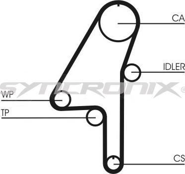 SYNCRONIX SY1010N - Зубчатый ремень ГРМ autospares.lv