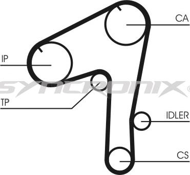 SYNCRONIX SY1084N - Зубчатый ремень ГРМ autospares.lv