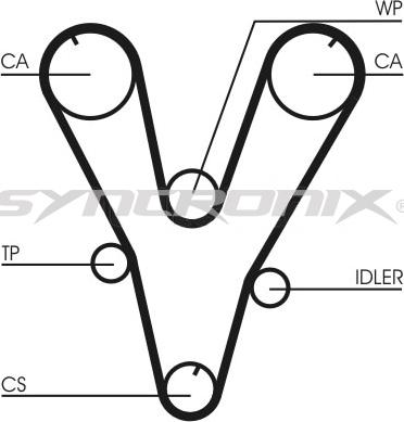 SYNCRONIX SY1101085 - Комплект зубчатого ремня ГРМ autospares.lv