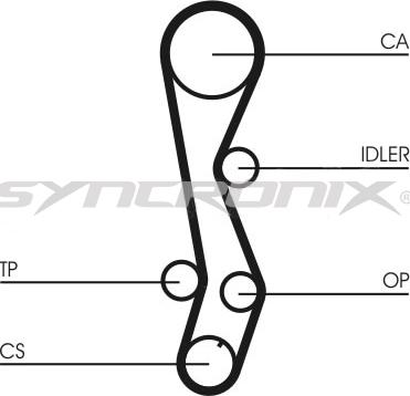 SYNCRONIX SY1030N - Зубчатый ремень ГРМ autospares.lv