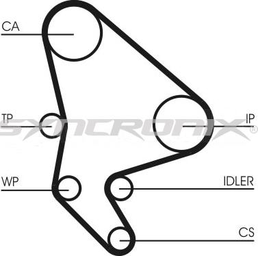 SYNCRONIX SY1037N - Зубчатый ремень ГРМ autospares.lv