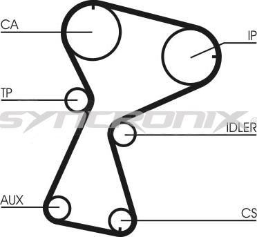 SYNCRONIX SY1101026 - Комплект зубчатого ремня ГРМ autospares.lv