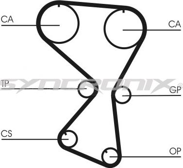 SYNCRONIX SY1101075PRO - Водяной насос + комплект зубчатого ремня ГРМ autospares.lv