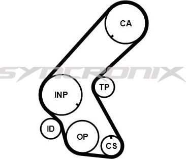 SYNCRONIX SY1101078 - Комплект зубчатого ремня ГРМ autospares.lv