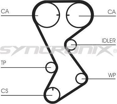 SYNCRONIX SY1144N - Зубчатый ремень ГРМ autospares.lv