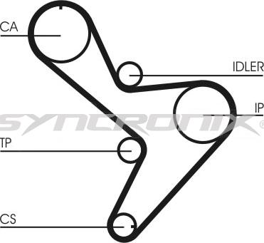 SYNCRONIX SY1101034 - Комплект зубчатого ремня ГРМ autospares.lv