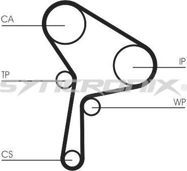 SYNCRONIX SY1101150PE - Водяной насос + комплект зубчатого ремня ГРМ autospares.lv