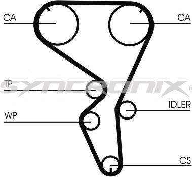 SYNCRONIX SY1101N - Зубчатый ремень ГРМ autospares.lv