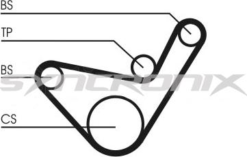 SYNCRONIX SY1101107 - Комплект зубчатого ремня ГРМ autospares.lv