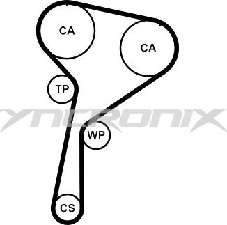 SYNCRONIX SY1101184 - Комплект зубчатого ремня ГРМ autospares.lv