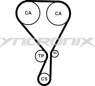 SYNCRONIX SY1101188PE - Водяной насос + комплект зубчатого ремня ГРМ autospares.lv