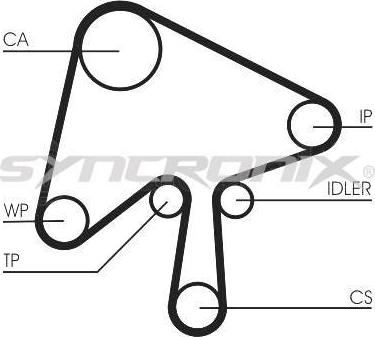 SYNCRONIX SY1101136 - Комплект зубчатого ремня ГРМ autospares.lv