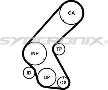 SYNCRONIX SY1178N - Зубчатый ремень ГРМ autospares.lv