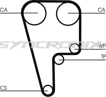 SYNCRONIX SY1102N - Зубчатый ремень ГРМ autospares.lv