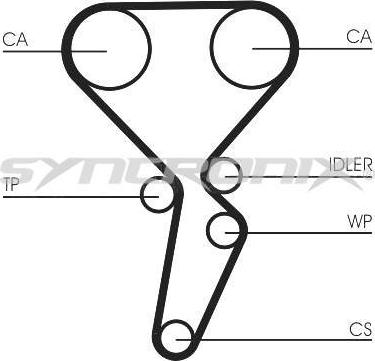 SYNCRONIX SY4101179PE - Водяной насос + комплект зубчатого ремня ГРМ autospares.lv