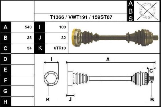 Technika 67159 - Приводной вал autospares.lv